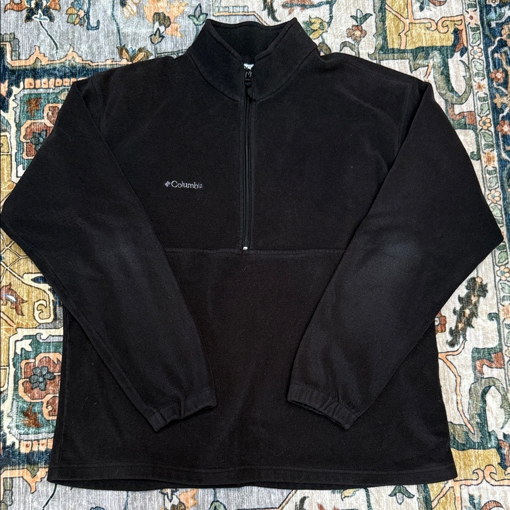 Columbia Men's Half Zip Up Black Fleece XL